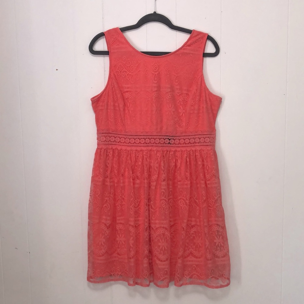 Coral Lace Dress
